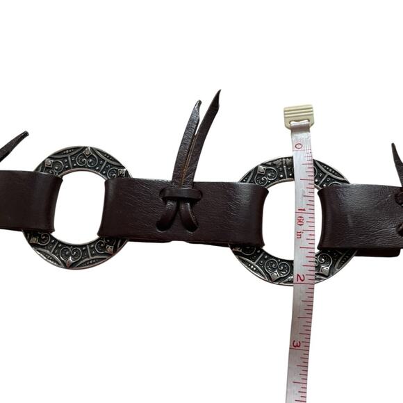 Vintage leather fringe ring belt‎ - Picture 4 of 4